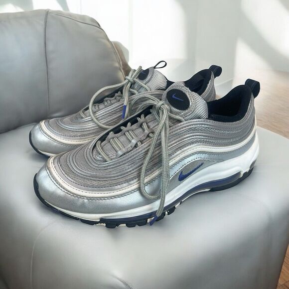 Nike Air Max 97 Shoes Youth Size 7Y Metallic Silver Persian Violet 921522-027 - Picture 1 of 10